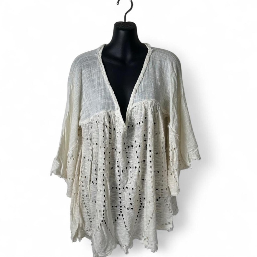 Free People Kimono Boho Blouse Size Large